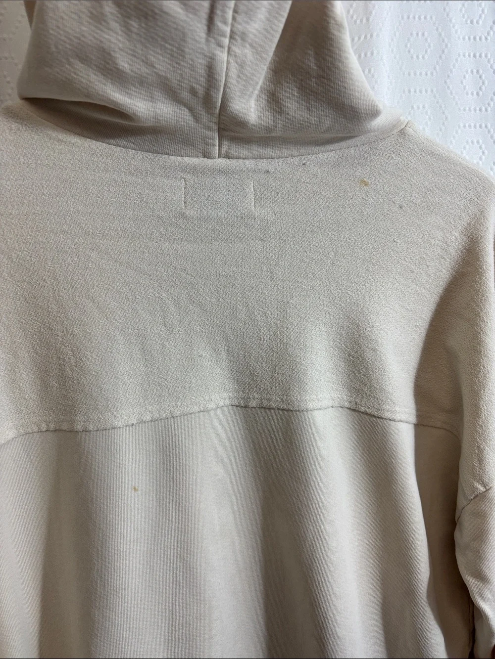 Mate the Label crop hoodie cream organic cotton